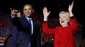 U.S. Democratic presidential nominee Hillary Clinton is joined by U.S. President Barack Obama at a campaign rally on Independence Mall in Philadelphia, Pennsylvania, U.S. November 7, 2016, the final day of campaigning before the election. REUTERS/Brian Snyder
