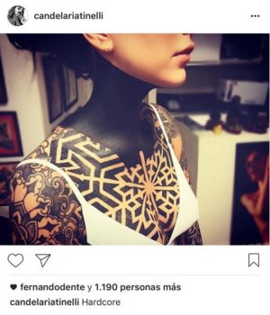 Mirá el nuevo tatuaje de Cande Tinelli