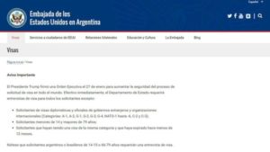 Trump endurece los requisitos para las visas de los argentinos.