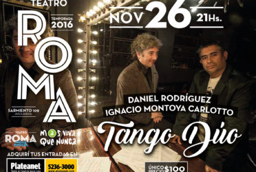 Ignacio Montoya Carlotto presenta su Tango Dúo en el Teatro Roma