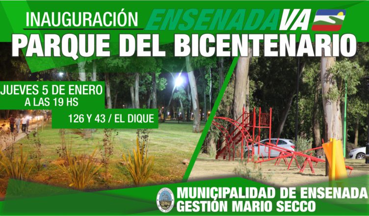 Ensenada ya tiene fecha de inauguración para el Parque del Bincentenario
