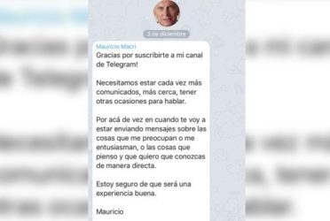 Mauricio Macri presentó su nuevo canal de Telegram