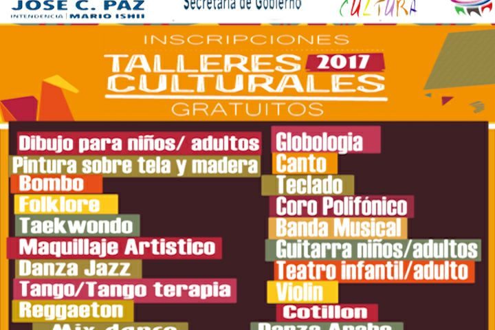 Abre la inscripción para los talleres culturales de José C. Paz