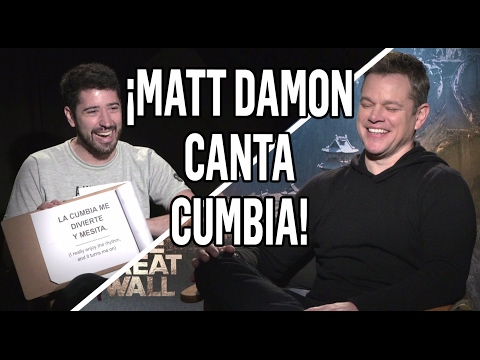 Matt Damon se animó a cantar cumbia y la rompío