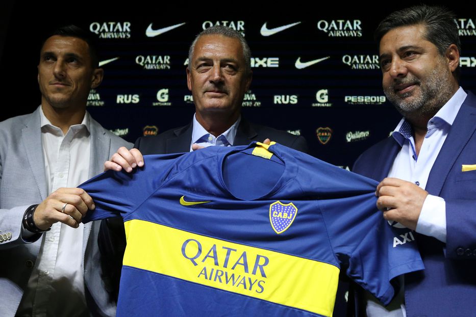 Presentación de Gustavo Alfaro como nuevo entrenador de Boca Juniors en Buenos Aires