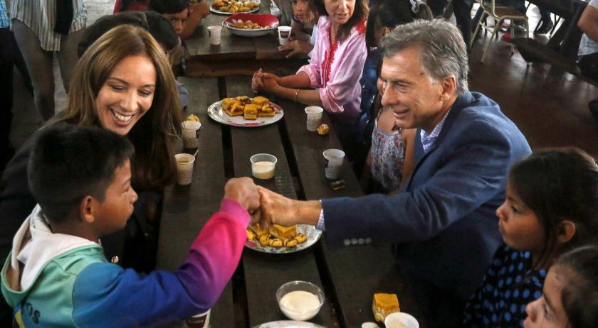 Macri y Vidal recorrieron un centro recreativo en Ezeiza