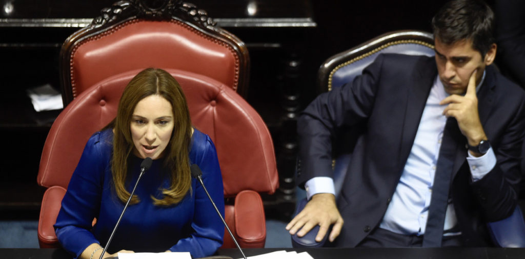 María Eugenia Vidal en la Legislatura bonaerense